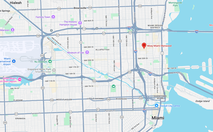 Moxy Miami Wynwood location Moxy Miami Wynwood location