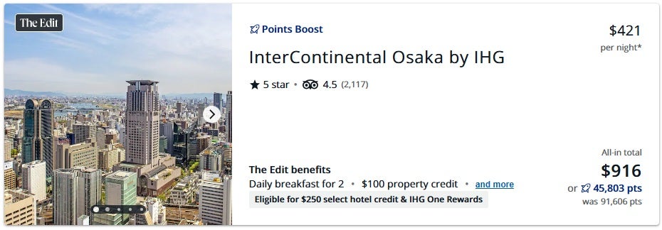 The Edit IHG Intercontinental Osaka Booking