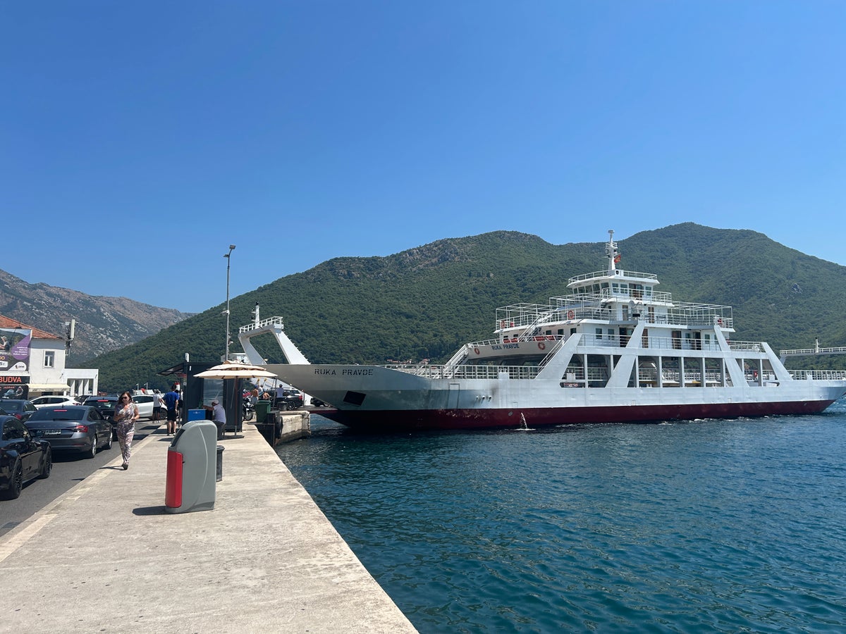 The car ferry in montenegro