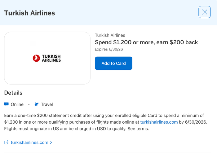 Turkish Airlines Amex Offer Turkish Airlines Amex Offer