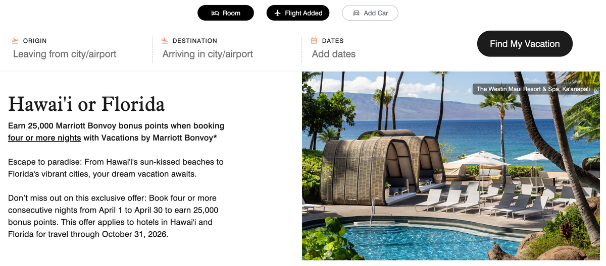 Vacations by Marriott Hawaii Florida April 2026