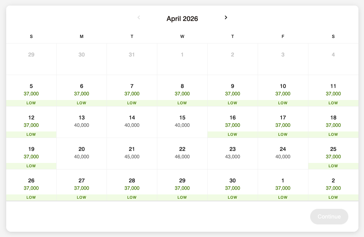Varel Singapore points rate