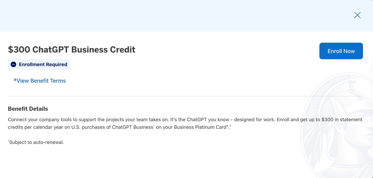 $300 ChatGPT Busniness Credit Under Benefits