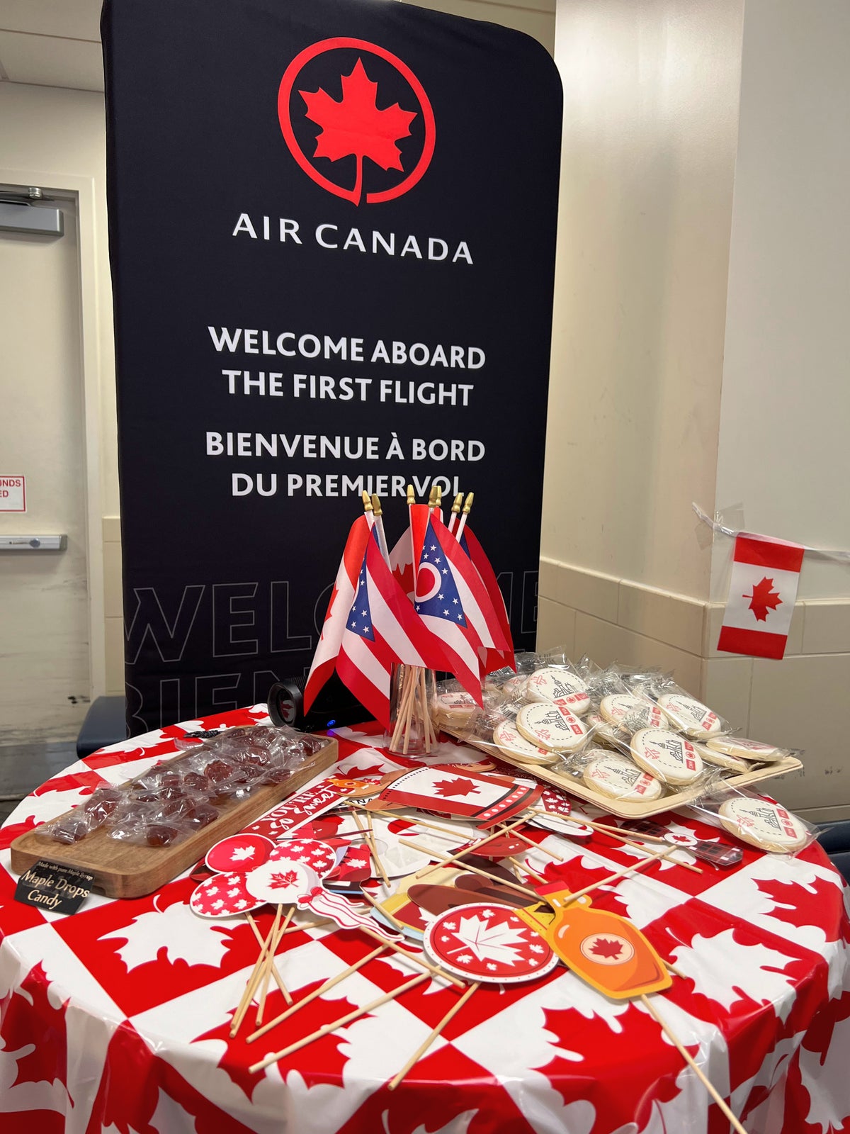 Air Canada's first flight from Columbus to Montreal