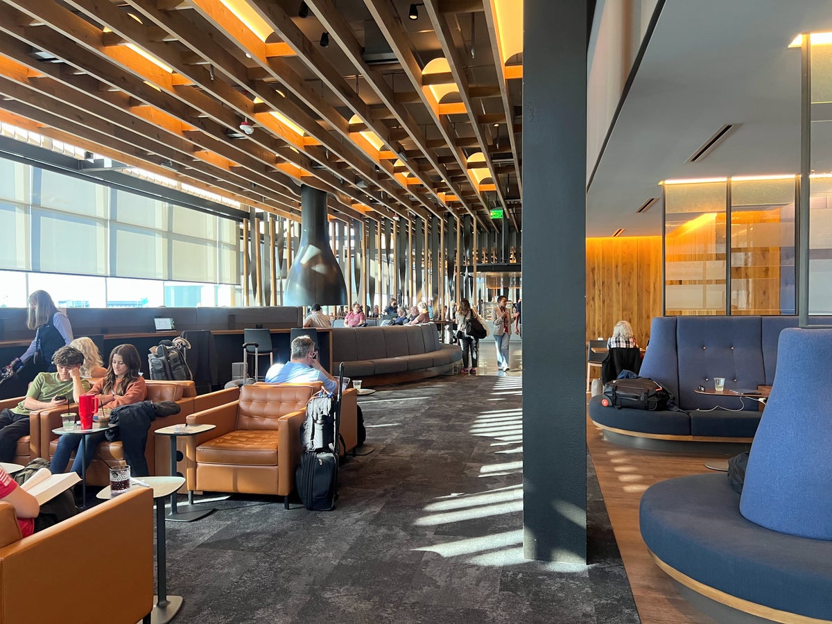 Alaska Lounge at Seattle North Satellite Terminal seating