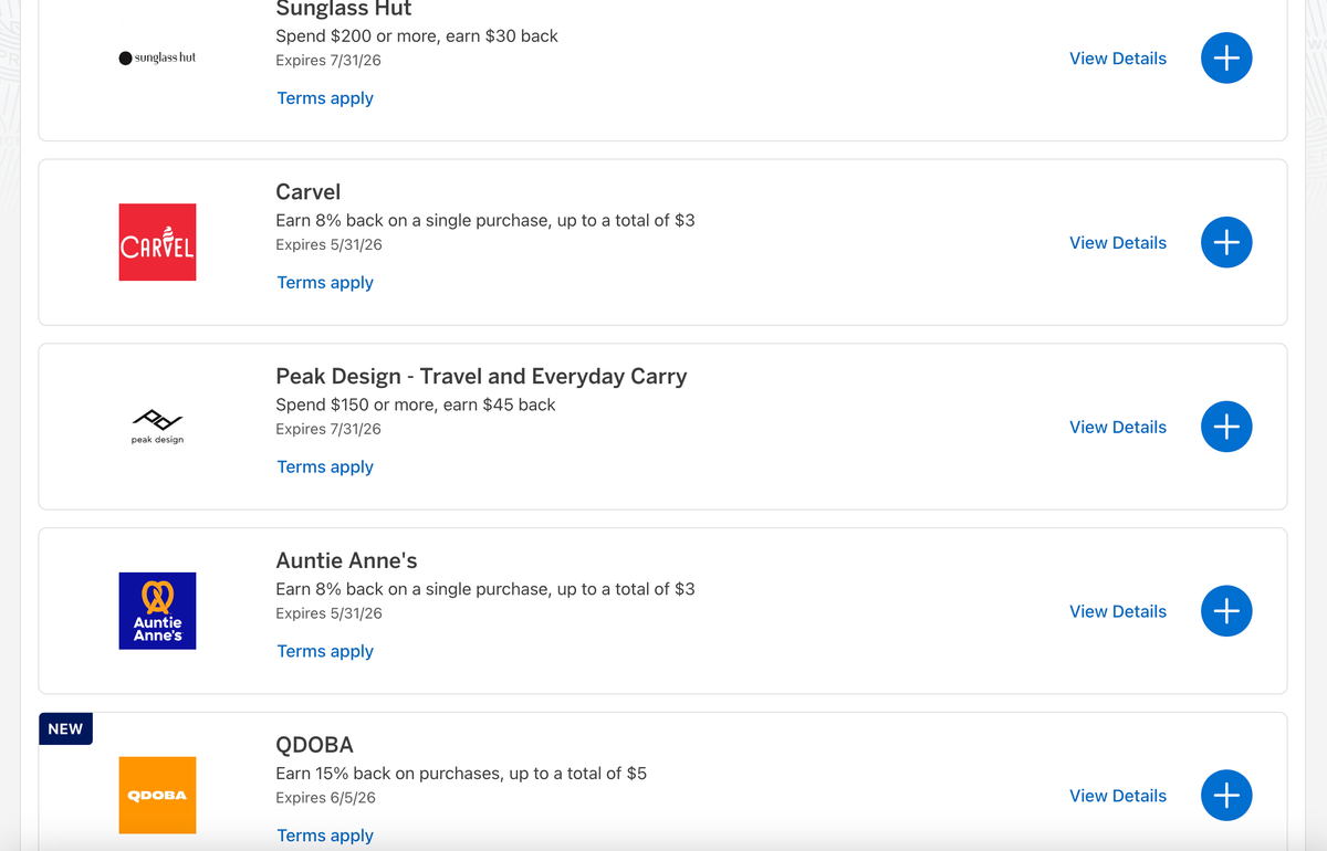 Amex Offers May 2026