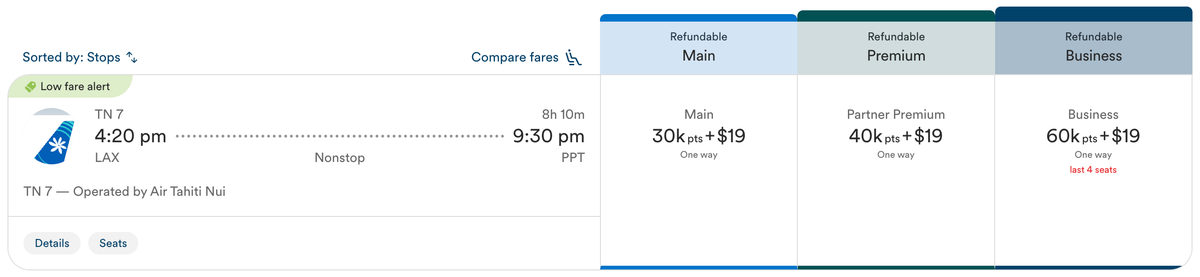 Atmos Rewards LAX PPT redemption rates
