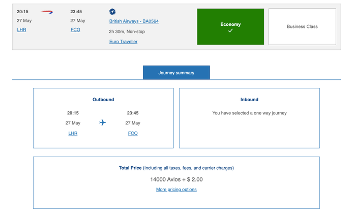 BA Avios pre devaluation redemption BA Avios pre devaluation redemption