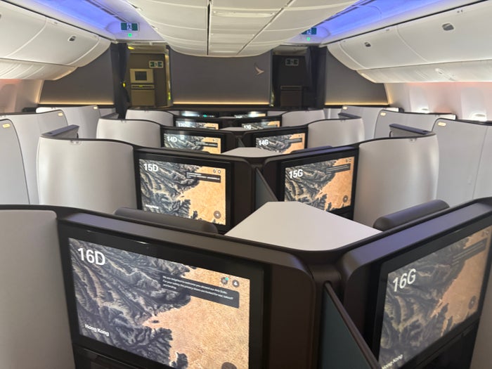 Cathay Pacific Aria Suites Cabin from the back