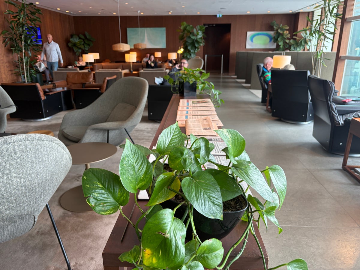 Cathay Pacific Business Class Lounge seating Cathay Pacific Business Class Lounge seating