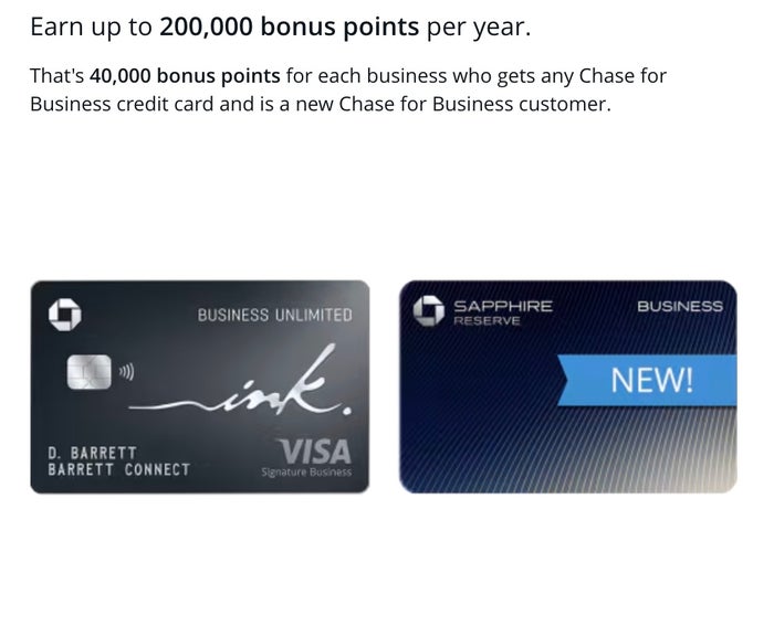 Chase Business Card Referral Offer
