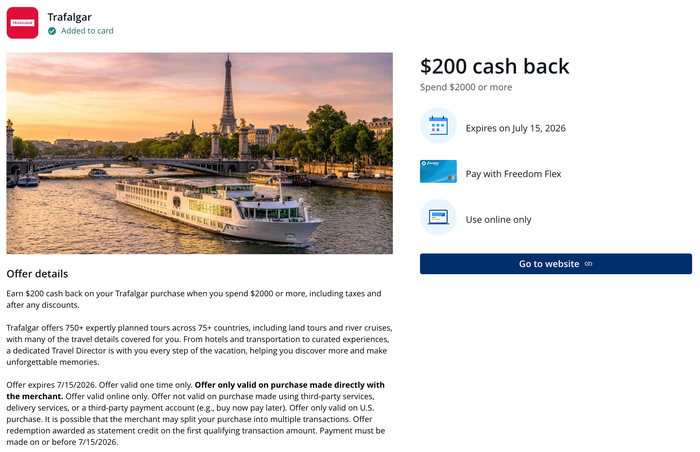 Chase Offer Trafalgar June 2026 Chase Offer Trafalgar June 2026
