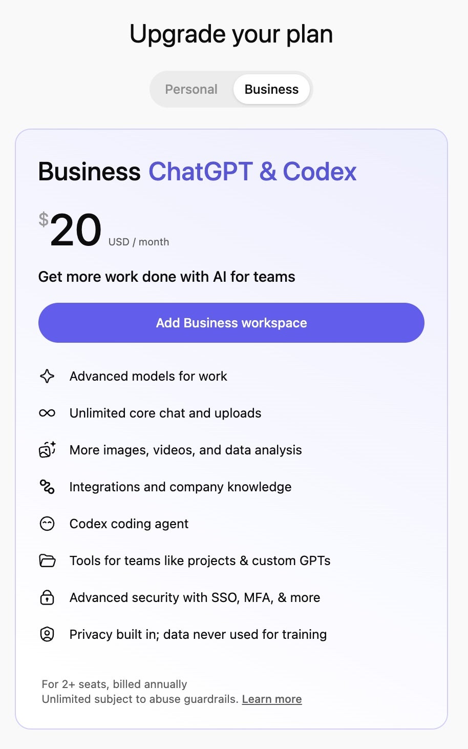 ChatGPT business plan