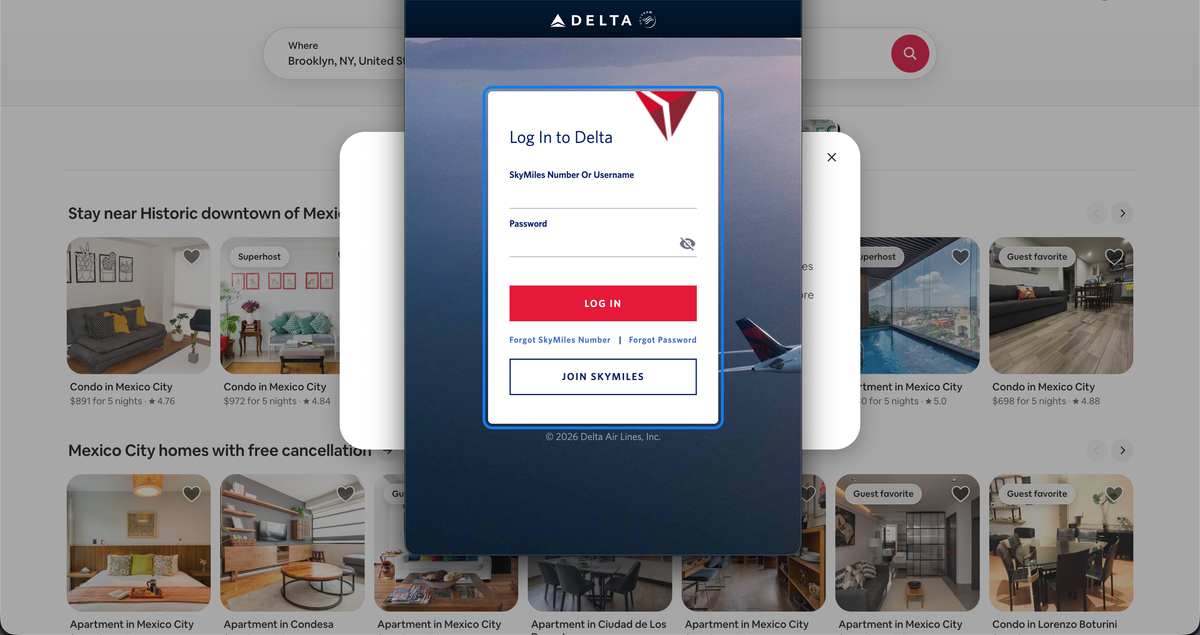 Connect Delta Airbnb second page