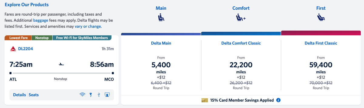 Delta SkyMiles award sale May 2026 ATL MCO TakeOff 15 Delta SkyMiles award sale May 2026 ATL MCO TakeOff 15