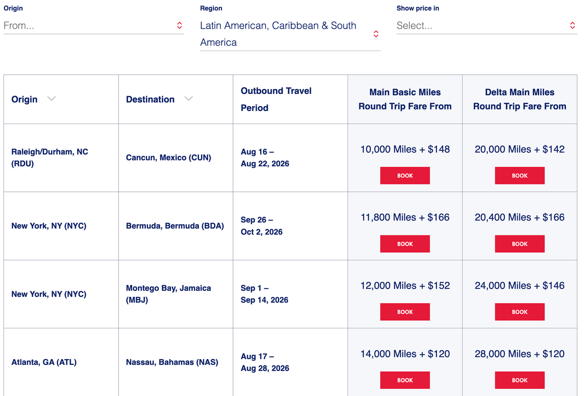 Delta SkyMiles award sale May 2026 Latin America Delta SkyMiles award sale May 2026 Latin America