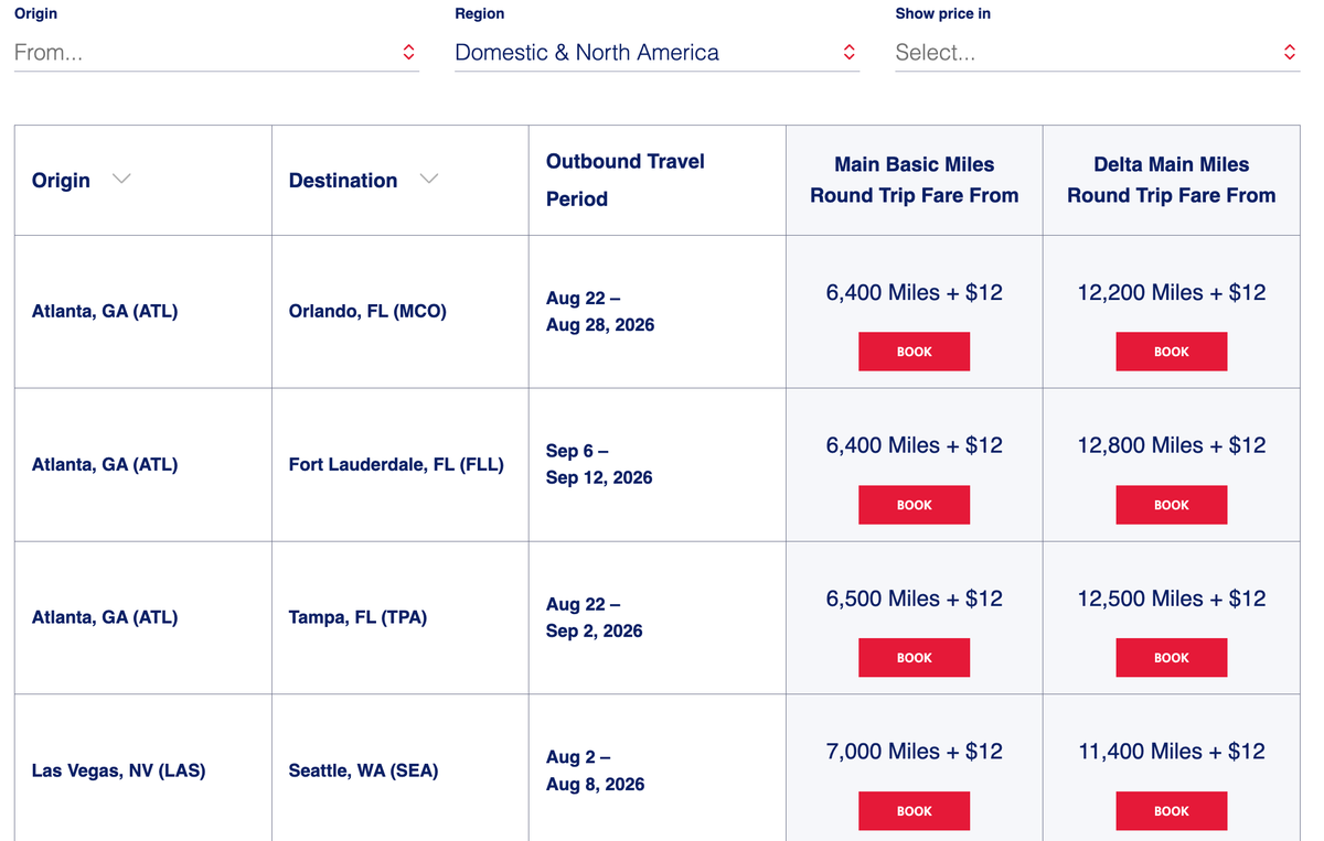 Delta SkyMiles award sale May 2026 domestic Delta SkyMiles award sale May 2026 domestic