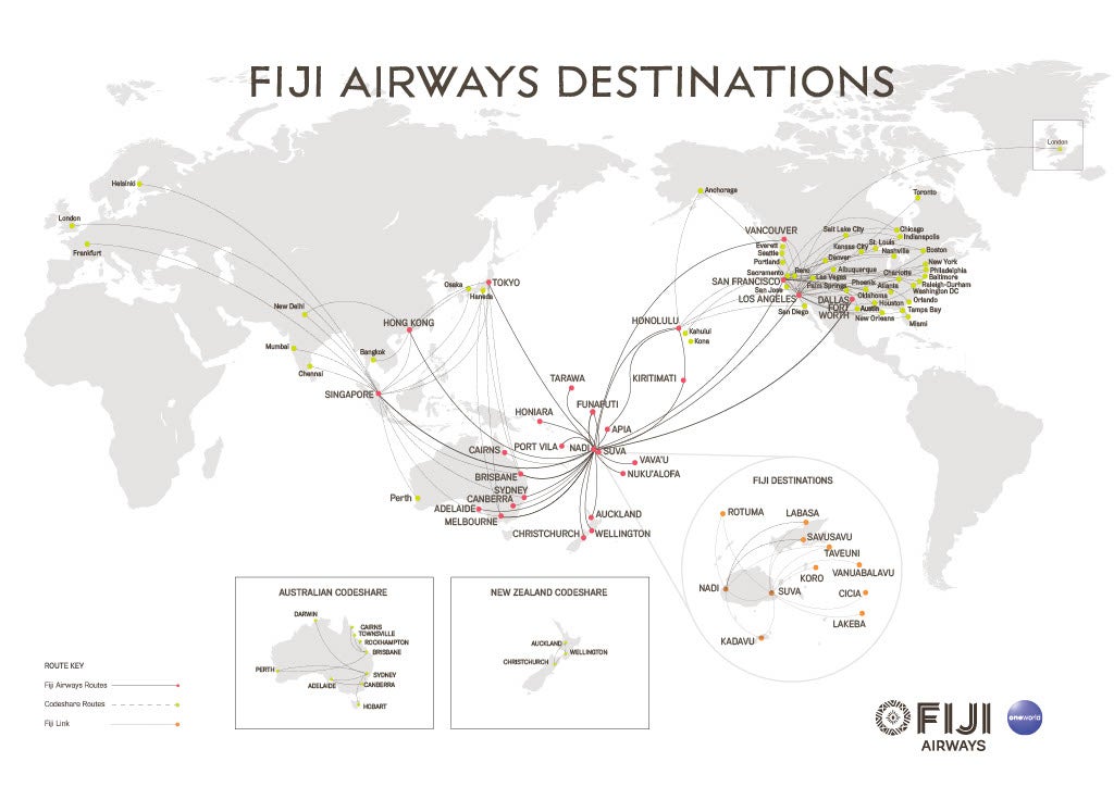 Fiji Airways destinations