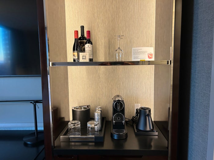 Four Seasons One Dalton Boston room 1502 minibar