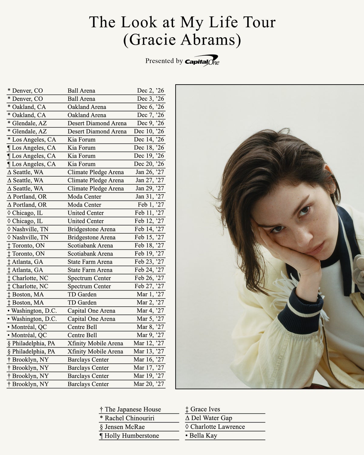 Gracie Abrams North America dates