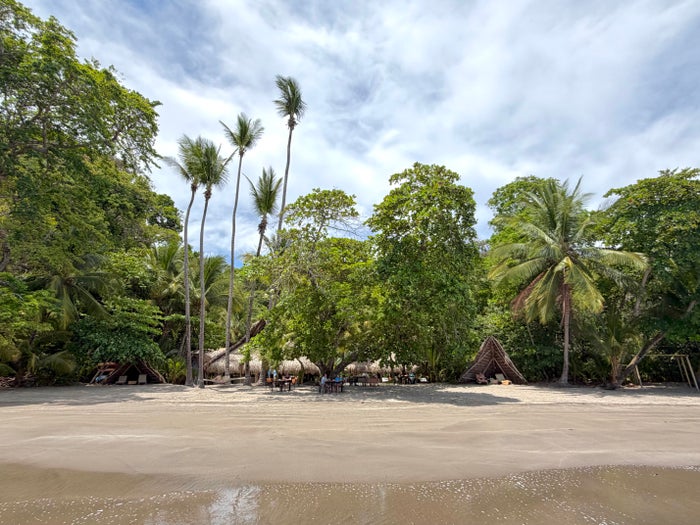 Isla Palenque Panama restaurant from the shore Isla Palenque Panama restaurant from the shore