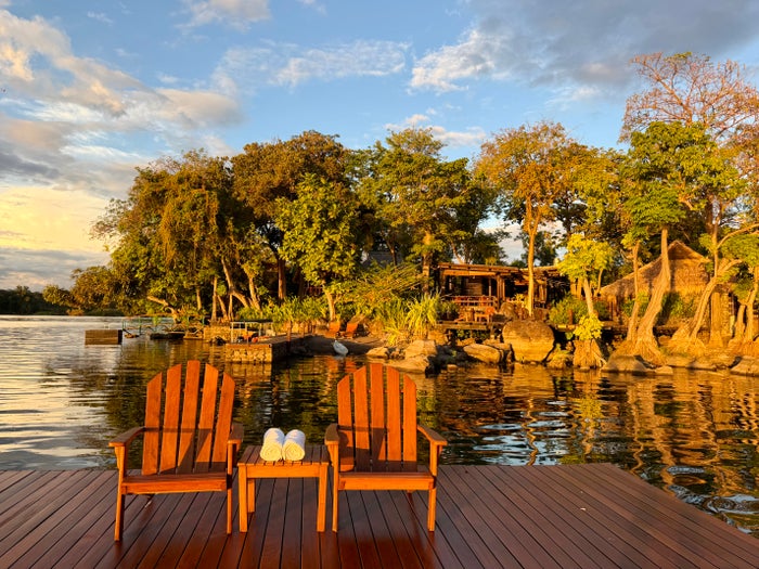 Jicaro Island pontoon at sunset