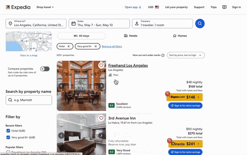 Points Path hotel comparison