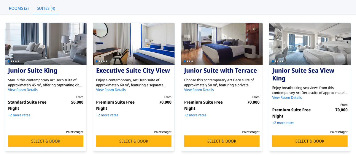 Points redemptions for Hotel Martinez suites Points redemptions for Hotel Martinez suites