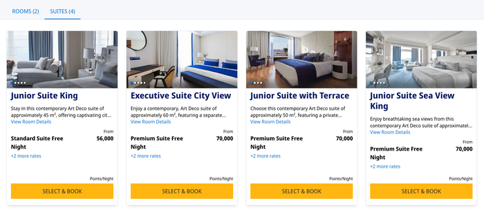 Points redemptions for Hotel Martinez suites Points redemptions for Hotel Martinez suites
