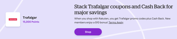Rakuten Trafalgar 15k points June 2026 Rakuten Trafalgar 15k points June 2026