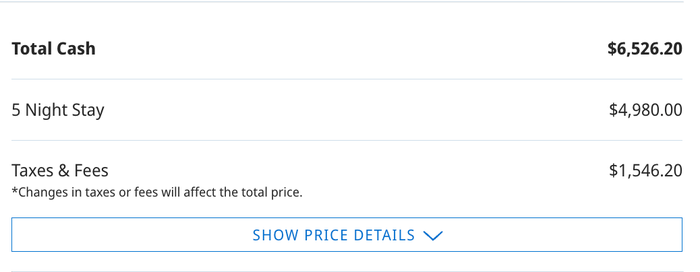 Screenshot 2026 05 29 at 3.55.28 PM Park Hyatt St. Kitts 5-night stay cash cost