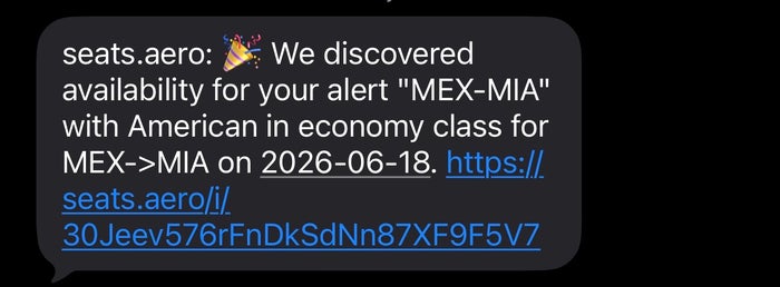 Seats.aero MEX MIA Seats.aero MEX MIA