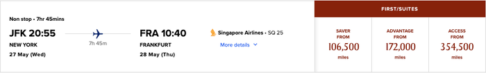 Singapore First Class award Singapore First Class award