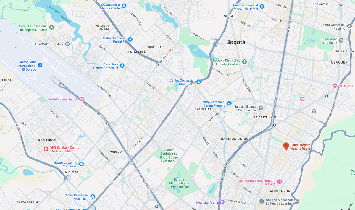 Sofitel Bogota location