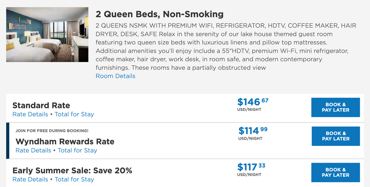 Wyndham Lake Buena Vista rate October 2026