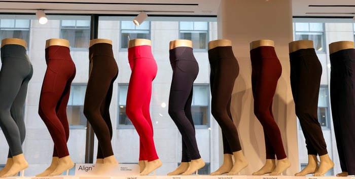Clothes shopping lululemon NYC shopping leggings mannequins sm