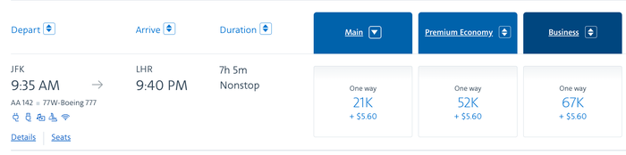 AA europe main cabin award sale AA europe main cabin award sale