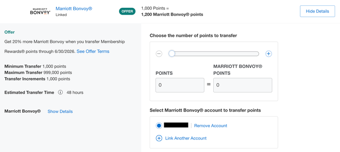 Amex Marriott transfer bonus June 2026
