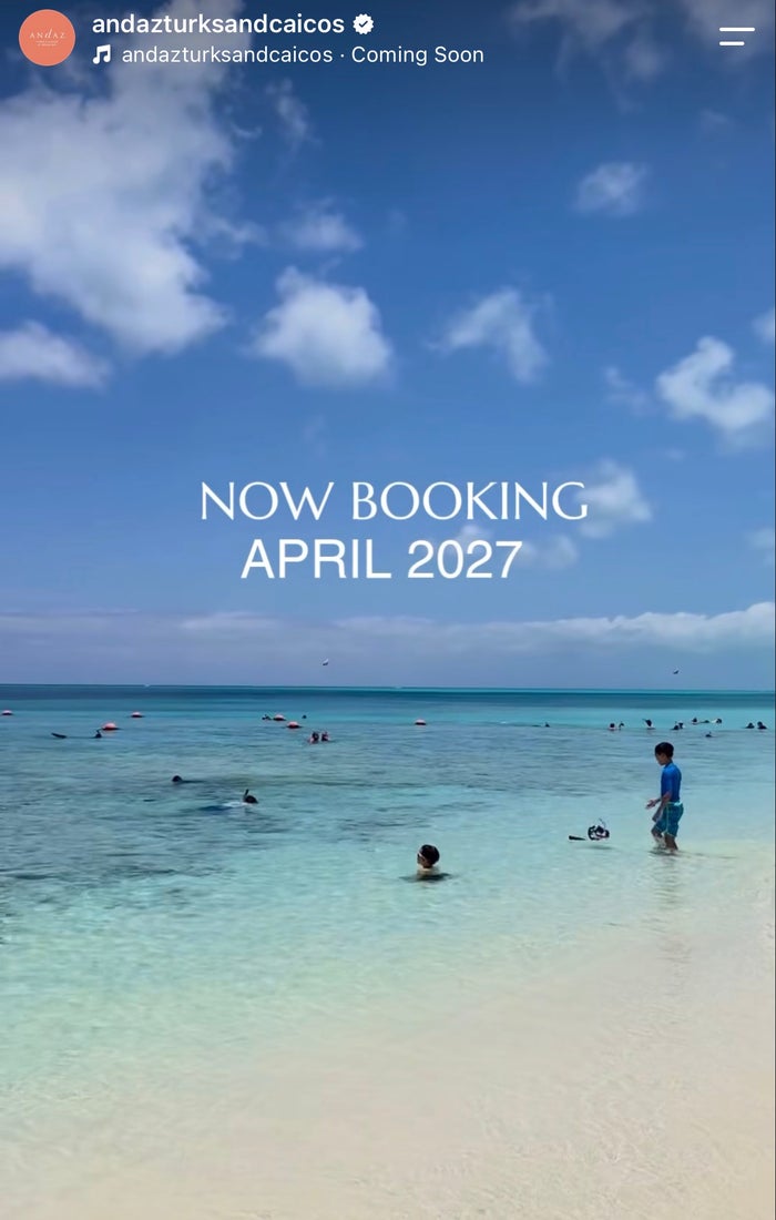 Andaz turks and caicos IG