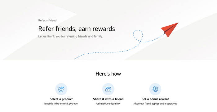 Bank of America referral page Bank of America referral page