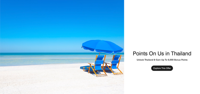 Bonvoy Thailand 2000 points offer 2026 Bonvoy Thailand 2000 points offer 2026