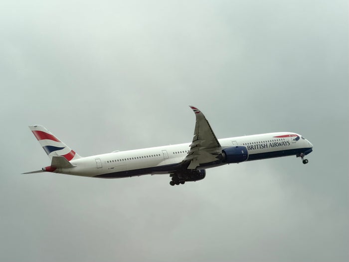 British Airways Airbus A350 taking off from London Heathrow LHR