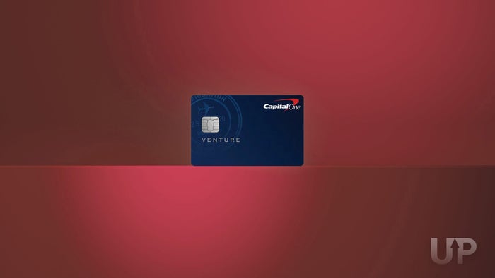 Capital One Venture Upgraded Points red background