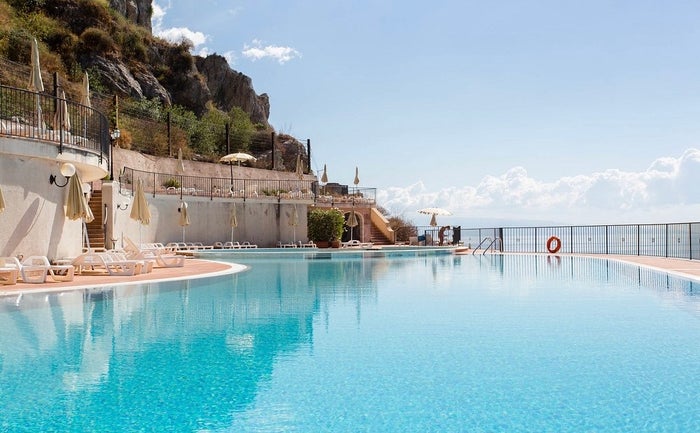 Capo dei Greci resort pool deck Capo dei Greci resort pool deck