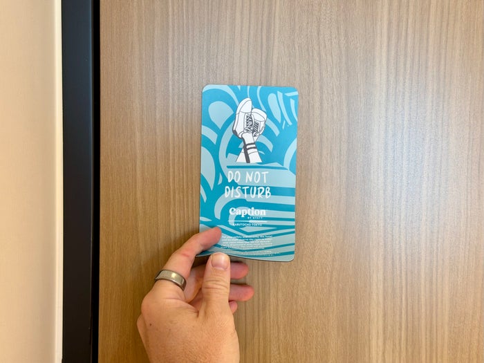 Caption by Hyatt Kabutocho Tokyo do not disturb sign