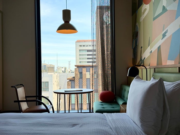 Caption by Hyatt Kabutocho Tokyo view from bed