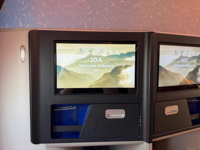 China Airlines Airbus A321neo business class screen China Airlines Airbus A321neo business class screen