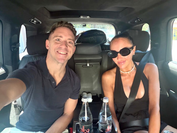 Daniel and Sarah in Four Seasons chauffeur to The Nam Hai
