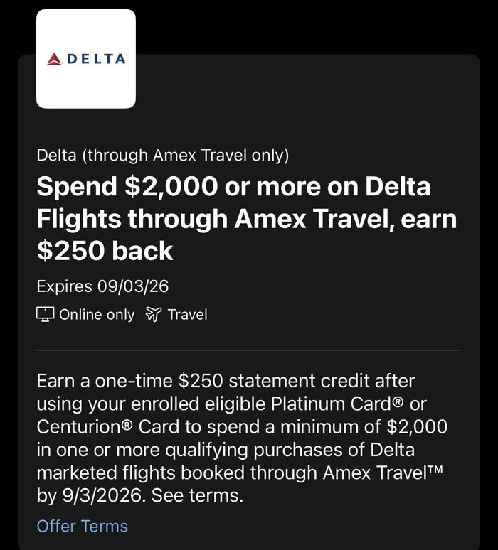 Delta Amex Offer 08 19 26