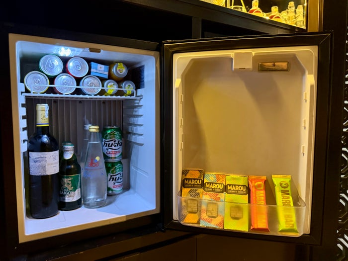 Four Seasons The Nam Hai mini bar fridge